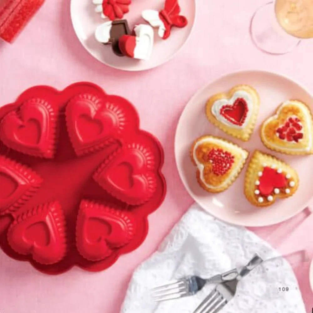 Silicone Heart Shaped Fillable Cake Mold Valentine's Day Love